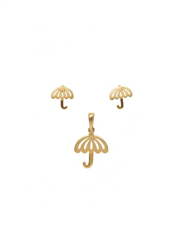 زنانه نیم ست طلا ۱۸ عیار چتر۴٣٢٢ گالری طلای شفیع