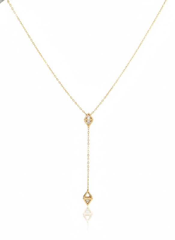 گردنبند زنانه طلا ۱۸ عیار ٠۴٠٣اتمی گالری طلای شفیع