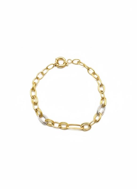 دستبند زنانه طلا ۱۸ عیار جتاش۵۴٠٠ گالری طلای شفیع