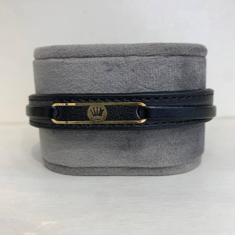 دستبند طلا ۱۸ عیار دستبند چرم گالری جواهری مهربان