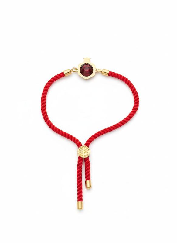 دستبند زنانه طلا ۱۸ عیار انار5034 گالری طلای شفیع