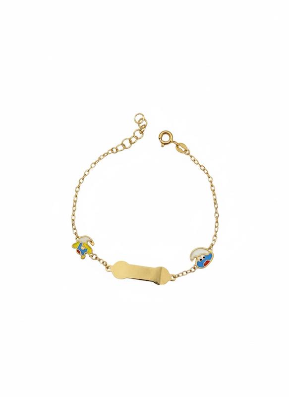 دستبند بچگانه طلا ۱۸ عیار عروسکی5 گالری طلای شفیع