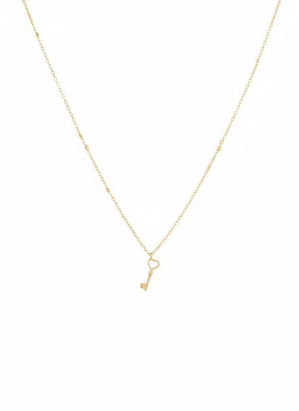 گردنبند زنانه طلا ۱۸ عیار ٠٣۴٠ کلید گالری طلای شفیع