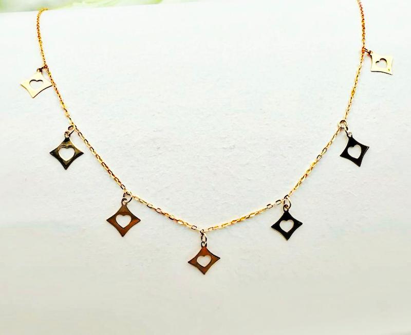 گردنبند طلا ۱۸ عیار گردنبند اماراتی دوستت دارم گالری نیک گلد