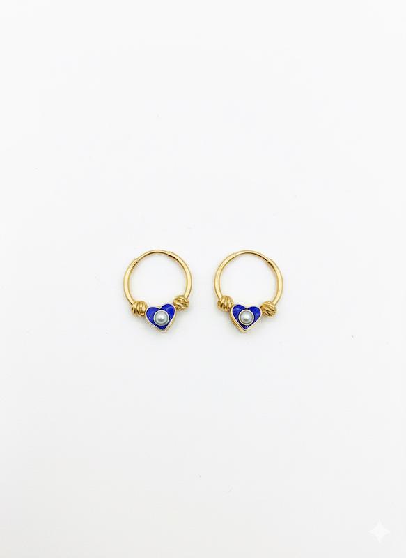 گوشواره بچگانه طلا ۱۸ عیار چشم نظر٢٢٨٢ گالری طلای شفیع