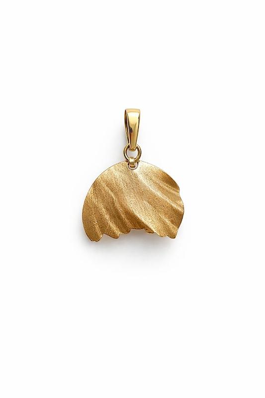 آویز زنانه طلا ۱۸ عیار صدف لیزری گالری مینا‌جان