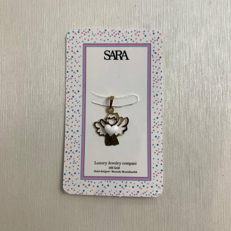 آویز طلا ۱۸ عیار پلاک فرشته گالری جواهری مهربان