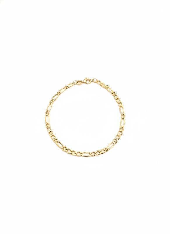 دستبند زنانه طلا ۱۸ عیار دستبند فیگارو کونیک گالری حسینی زاده