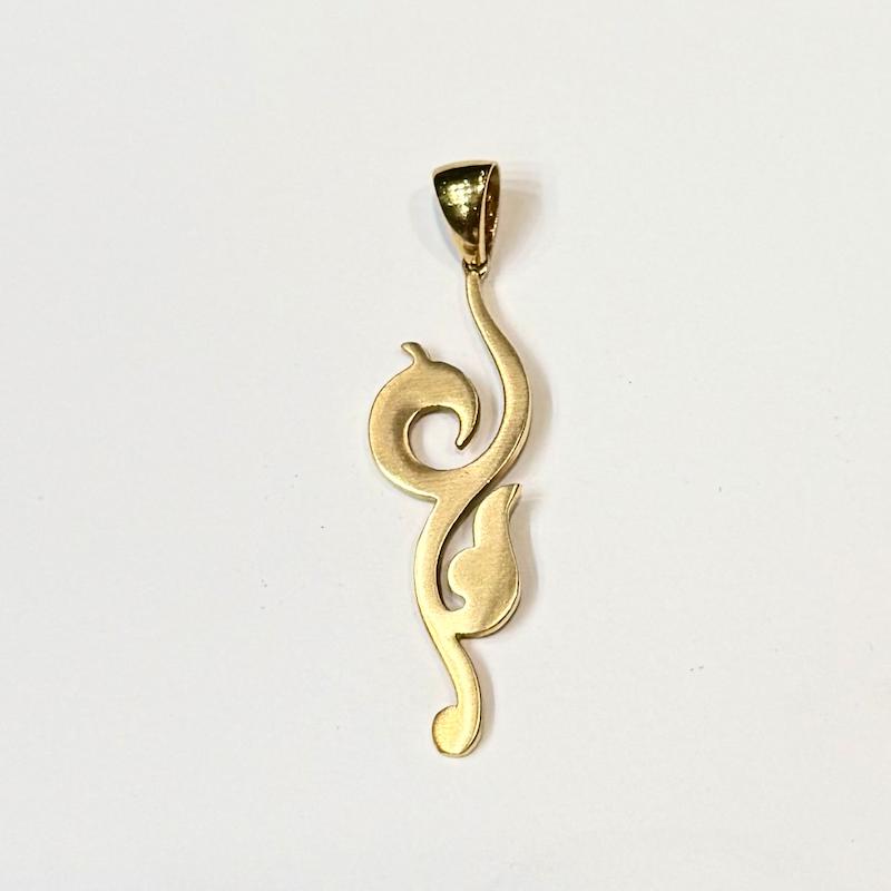 آویز زنانه طلا ۱۸ عیار مدال طرح سلیمی گالری زرنوش