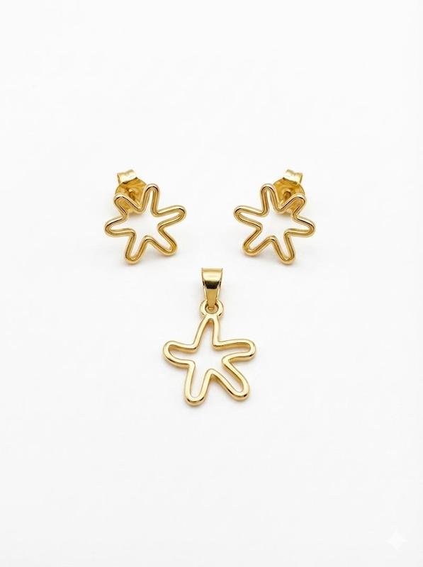 زنانه نیم ست طلا ۱۸ عیار ستاره دریایی گالری طلای زنجیر