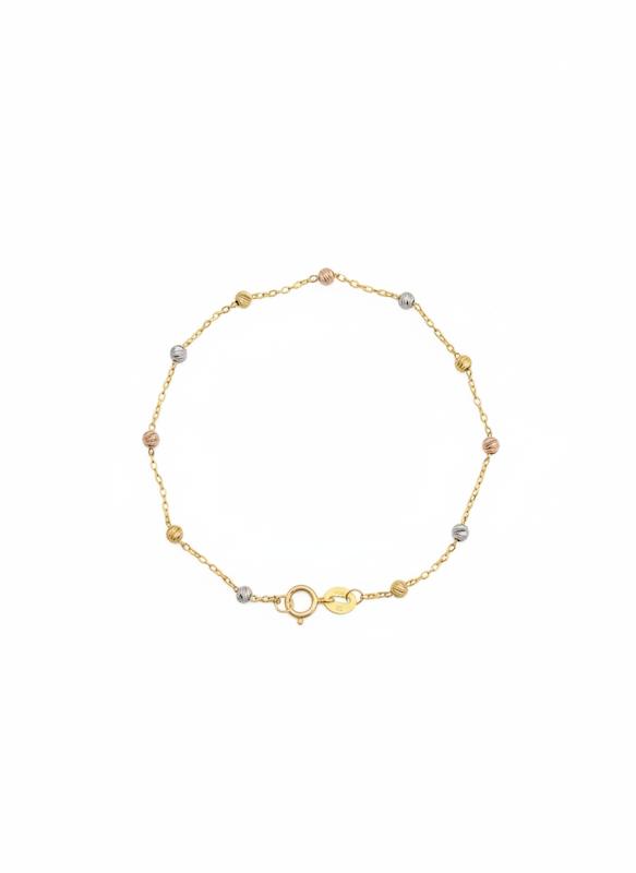 دستبند زنانه طلا ۱۸ عیار دستبند گوی  البرنادو فلامینگو گالری حسینی زاده