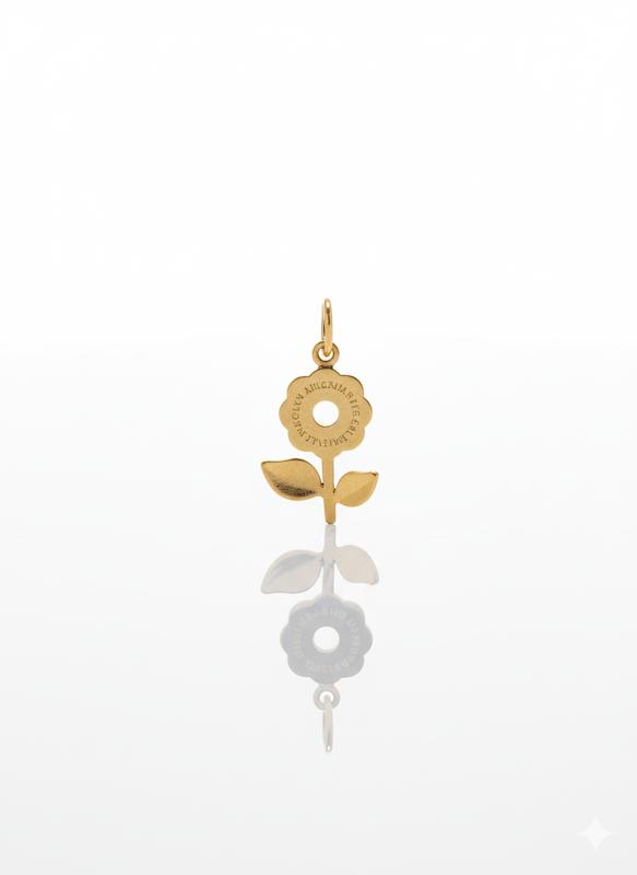 آویز زنانه طلا ۱۸ عیار مدال گل بولگاری طلا و جواهر سید محمد رضا فاطمیان