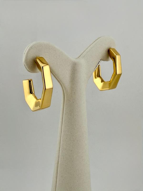 گوشواره زنانه طلا ۱۸ عیار گوشواره Hexagon اف گالری