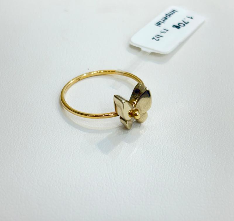 انگشتر زنانه طلا ۱۸ عیار انگشتر پروانه گالری امپریال