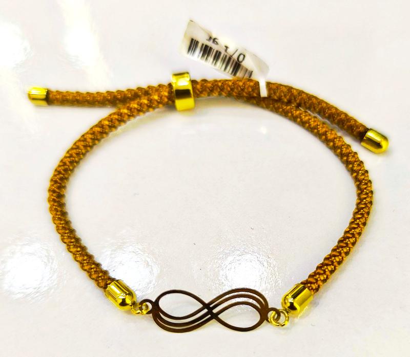 دستبند طلا ۱۸ عیار دستبند ترند عسلی گالری نیک گلد