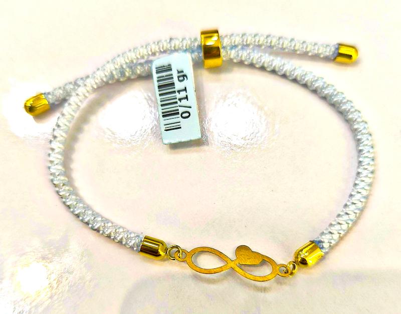 دستبند طلا ۱۸ عیار دستبند ترند آبی آسمانی گالری نیک گلد