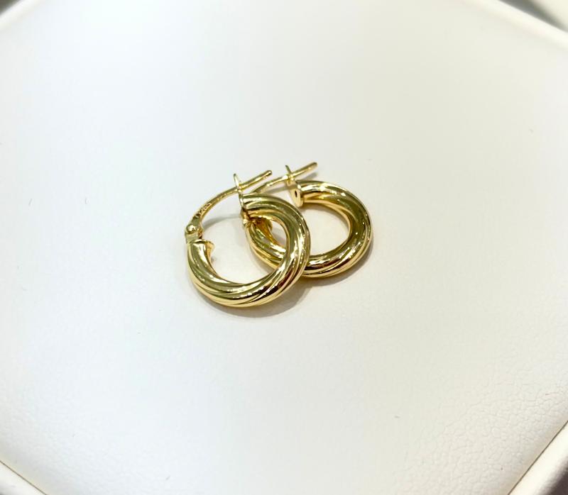 گوشواره زنانه طلا ۱۸ عیار گوشواره حلقه ای گالری امپریال