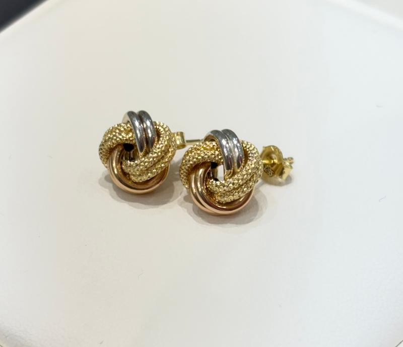 گوشواره زنانه طلا ۱۸ عیار گوشواره گره گالری امپریال