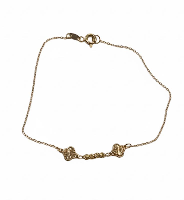 دستبند زنانه طلا ۱۸ عیار دستبند گلدن رز