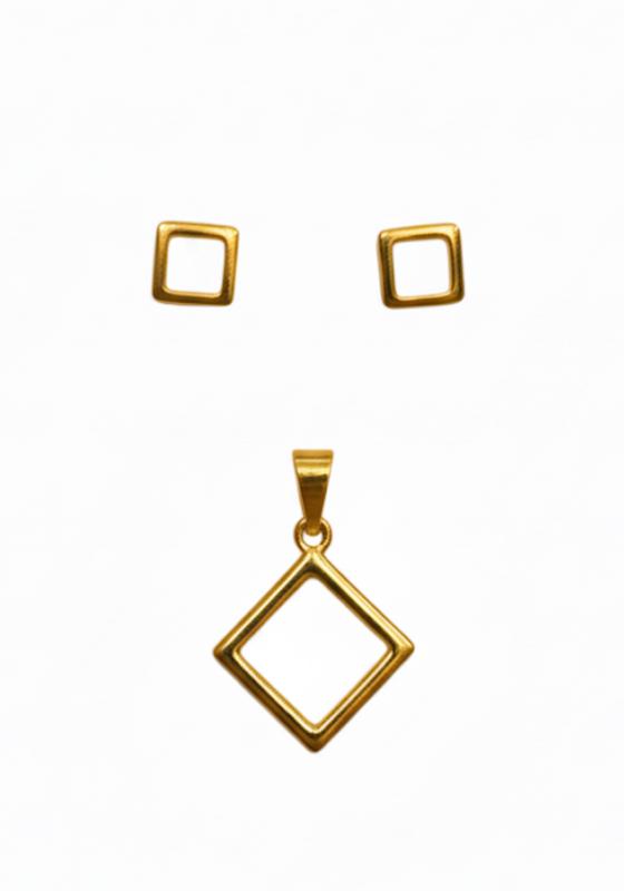 زنانه نیم ست طلا ۱۸ عیار نیم ست کادویی گلدن رز