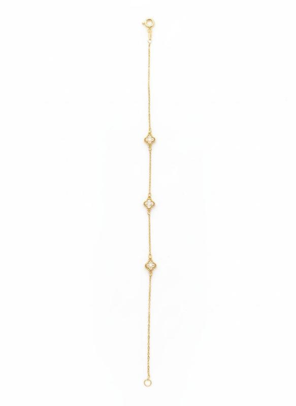 دستبند زنانه طلا ۱۸ عیار دستبند ونکلیف گالری پلاتین