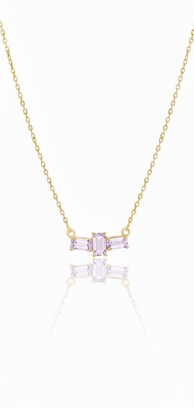 گردنبند زنانه طلا ۱۸ عیار گردنبند سولیتر گالری کاژه گلد