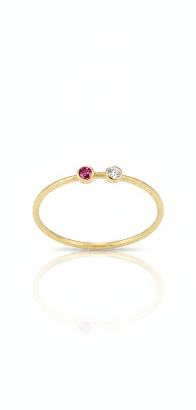 انگشتر زنانه طلا ۱۸ عیار انگشتر دشتی گالری کاژه گلد