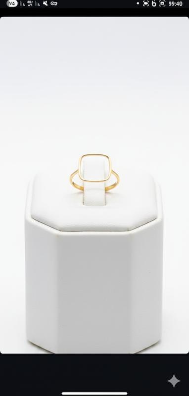 انگشتر زنانه طلا ۱۸ عیار انگشتر هندسی مربع گالری کاژه گلد