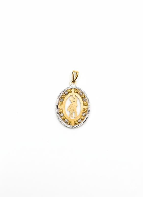 آویز طلا ۱۸ عیار مدال آغوش طلا و جواهر سید محمد رضا فاطمیان