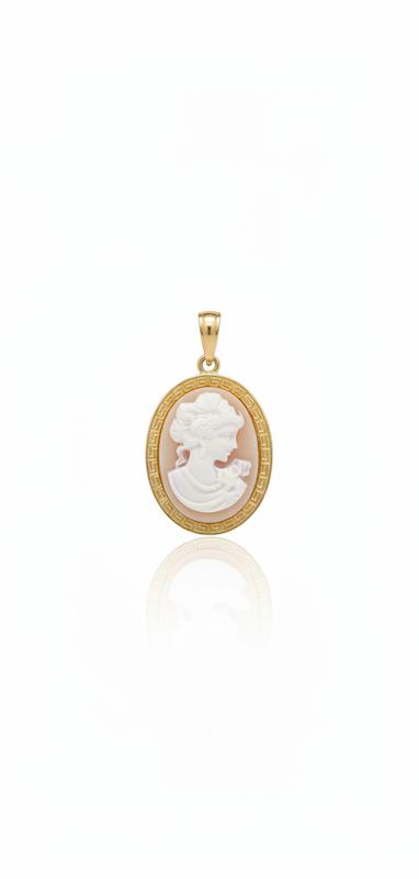 آویز زنانه طلا ۱۸ عیار پلاک الیزابت گالری کاژه گلد