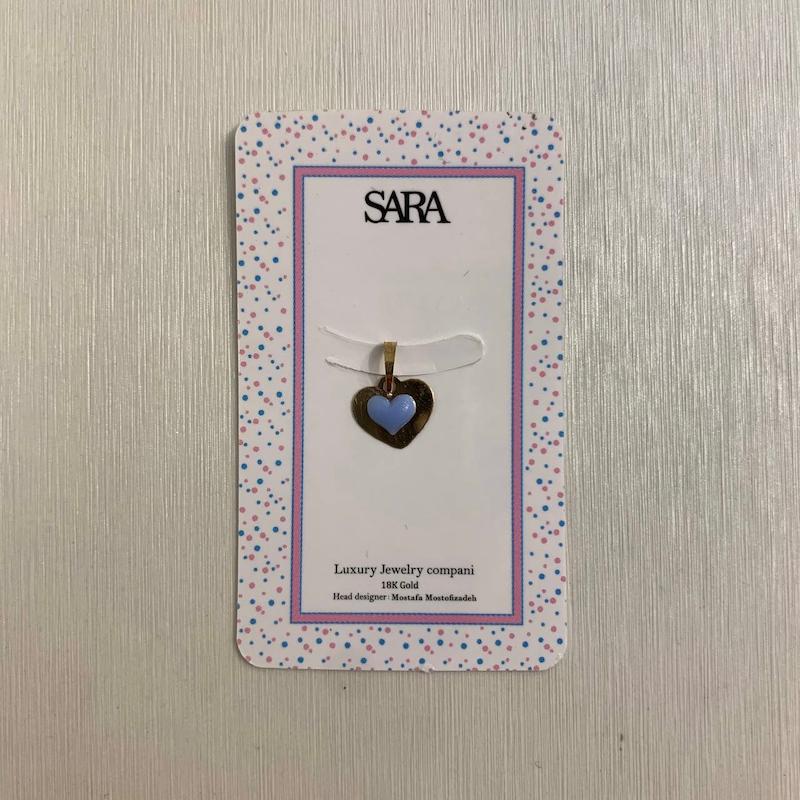 آویز طلا ۱۸ عیار پلاک قلب گالری جواهری مهربان