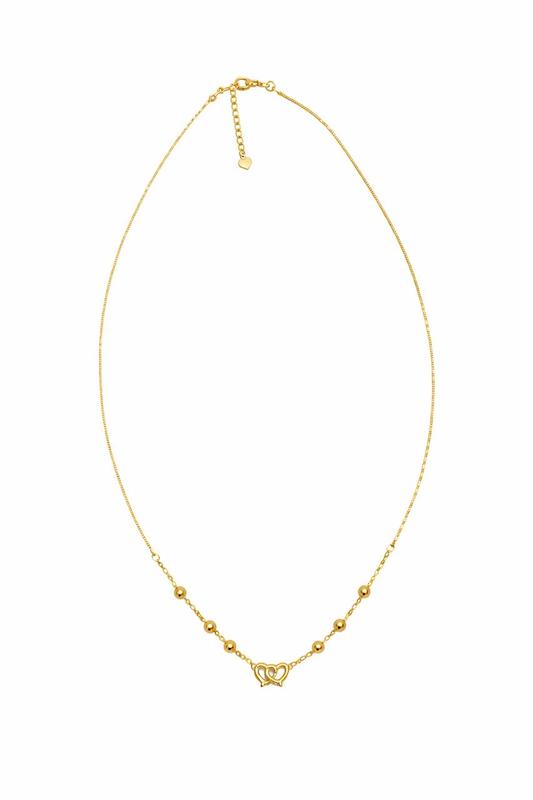 گردنبند زنانه طلا ۱۸ عیار گردنبند قلبی هرمس گالری شاهکارتیم