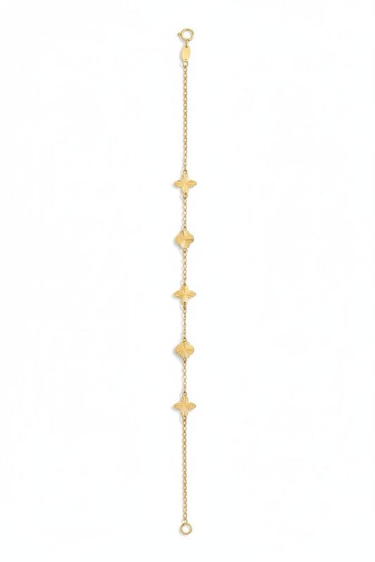 دستبند زنانه طلا ۱۸ عیار ونکلیف مینیمال گالری پلاتین