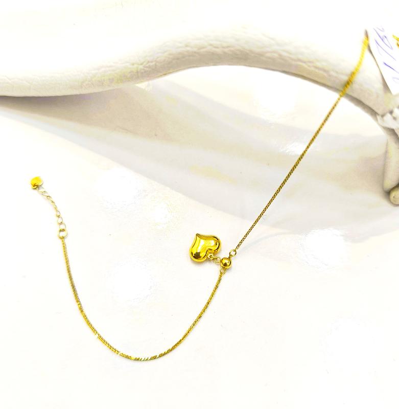 دستبند طلا ۱۸ عیار دستبند اماراتی قلب من برای تو گالری نیک گلد