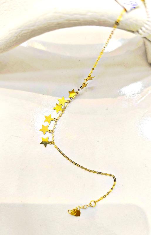 دستبند طلا ۱۸ عیار دستبند اماراتی ستاره سربی گالری نیک گلد