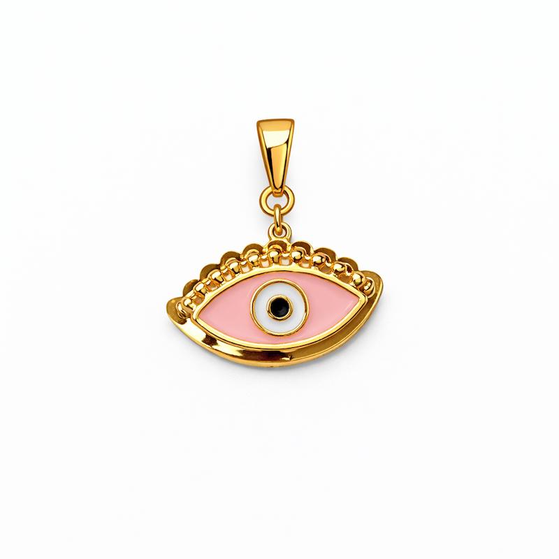 آویز زنانه طلا ۱۸ عیار چشم گالری مینا‌جان