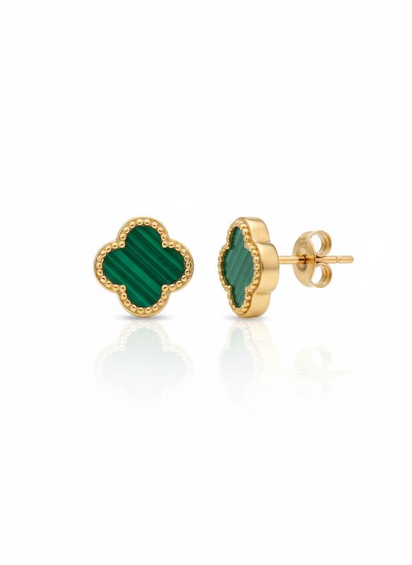 گوشواره زنانه طلا ۱۸ عیار van cleef گالری طلای سید محمد رضا فاطمیان