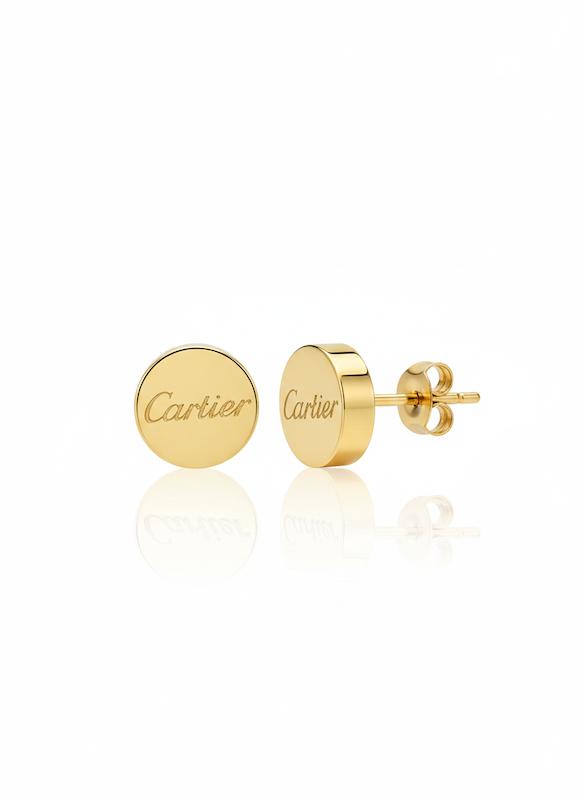 گوشواره زنانه طلا ۱۸ عیار cartier گالری طلای سید محمد رضا فاطمیان