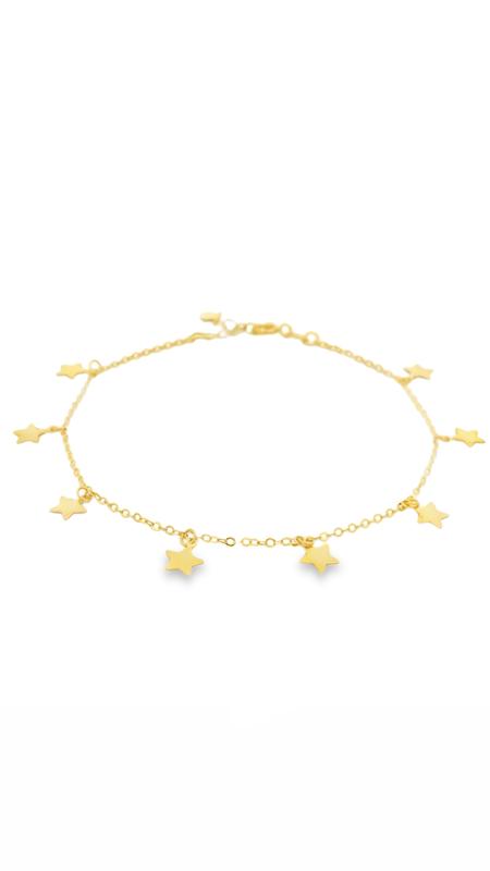 دستبند زنانه طلا ۱۸ عیار ستاره ای سانل گلد