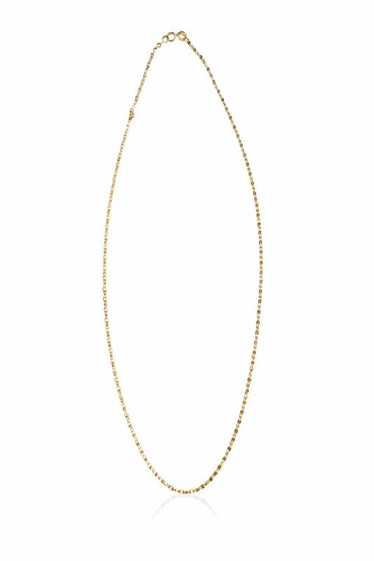 گردنبند زنانه طلا ۱۸ عیار رنجیر پولکی استار گالری شاهکارتیم