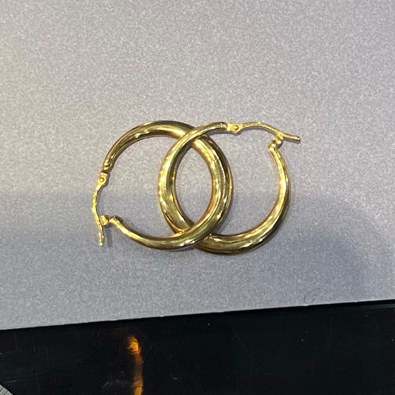 گوشواره زنانه طلا ۱۸ عیار گوشواره حلقه ای گالری زرنوش