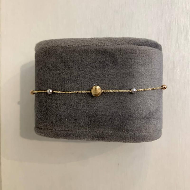 دستبند طلا ۱۸ عیار دستبند گوی گالری جواهری مهربان