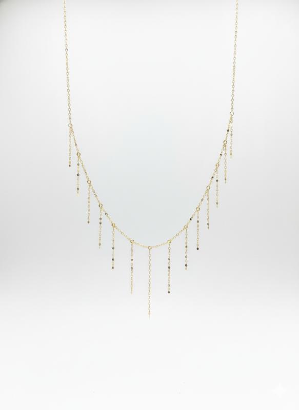 گردنبند طلا ۱۸ عیار گردنبند مینیمال مدل استار گالری پیرو