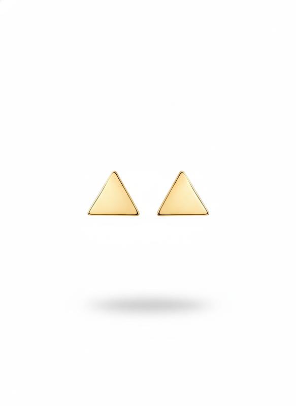 گوشواره طلا ۱۸ عیار گوشواره میخی مدل مثلثی گالری پیرو