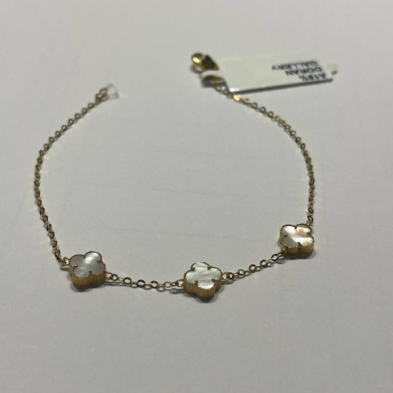 دستبند زنانه طلا ۱۸ عیار ونکلیف گالری طلا دوران