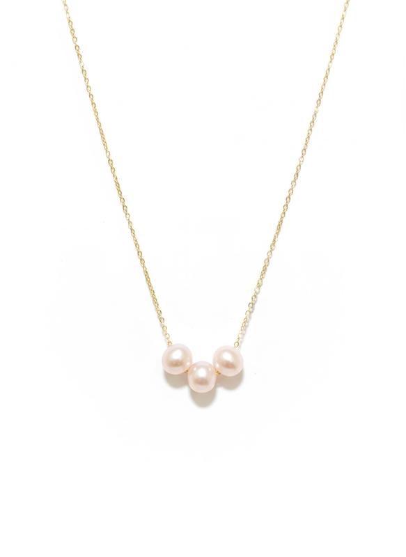 گردنبند زنانه طلا ۱۸ عیار مروارید ۵۴۴۲ گالری طلای شفیع