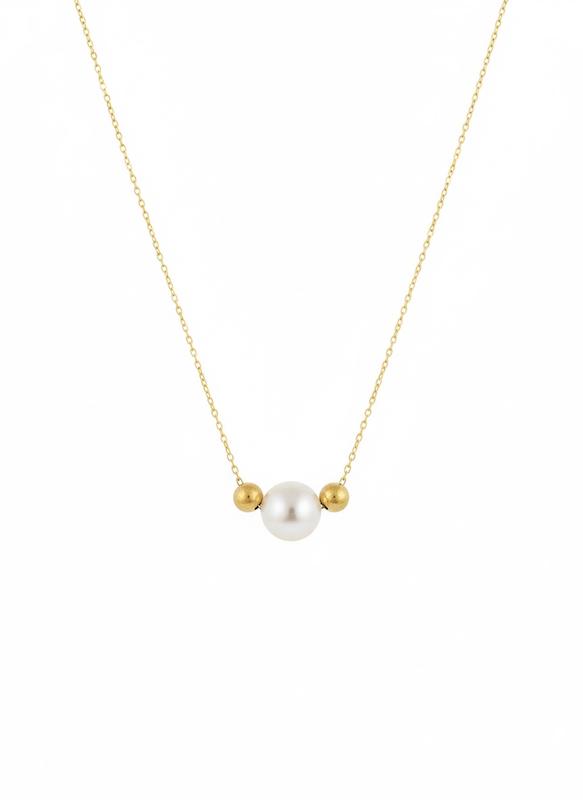 گردنبند زنانه طلا ۱۸ عیار مروارید۵۴٣٩ گالری طلای شفیع