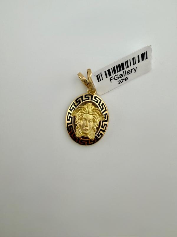 آویز زنانه طلا ۱۸ عیار آویز ورساچه سبک اف گالری