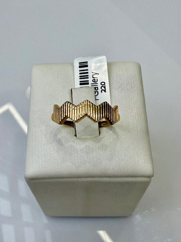 انگشتر زنانه طلا ۱۸ عیار انگشتر مینیمال crown 2 اف گالری