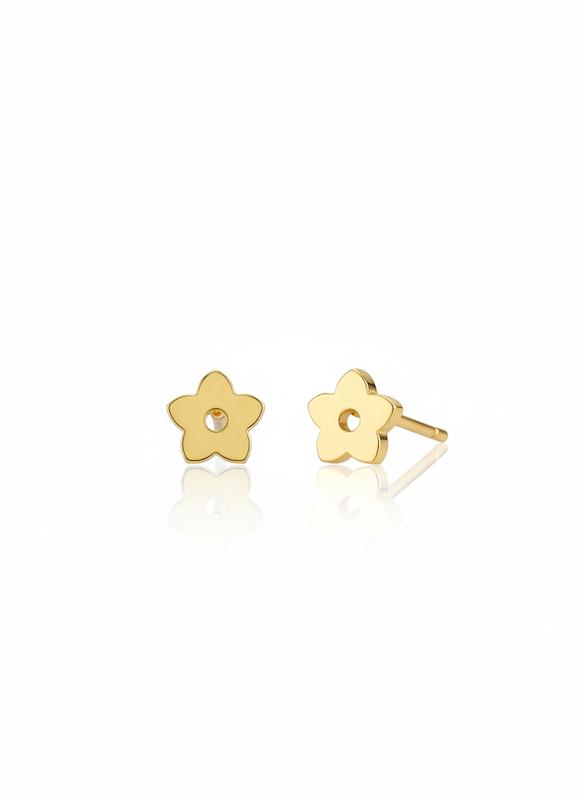 گوشواره طلا ۱۸ عیار flower گالری طلای سید محمد رضا فاطمیان